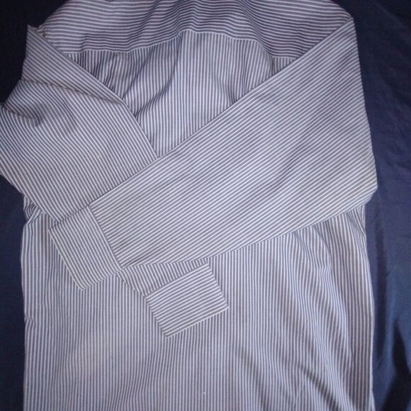 Donald J Trump Large Signature Collection Blue Dress‎ Shirt - Picture 6 of 6